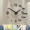 Wanduhren Große 3D DIY Uhr Modernes Design Acryl Stille Uhr Badezimmer Aufkleber Großes Wohnzimmer Schwarz Home ZY50GZ