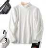 Suéter masculino s/w casual slim quente pulôver lazer simplicidade manga comprida camiseta masculina meia gola alta subpêlo
