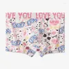 Sous-vêtements Rose Mignon Imprimer Mens Naturel Pur Coton Short U Poche Convexe Sous-Vêtements Belle Impression Respirant Doux Boxers Troncs