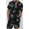 Casual overhemden voor heren Zomerkleding Strandstijl Mode Afdrukken Losse korte mouw Button-down Mannelijke jurk Tweedelige sets