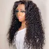 Long 26 Inch Soft Kinky Curly Pre Plucked Synthetic Lace Front Wig High Quality Heat Resistant Natural Hairline for Black Women