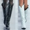 Boots European و American New Fashion Knee Boots Long Pointed Women's Boots Thin High Heel Show Mid Sleeve Women's Boots T230824