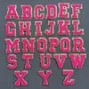 Bag delar Tillbehör 5 5 cm filtpinne på stor rosa handduk Engelska bokstäver för kläder broderi applikationer kläder namn diy 230825
