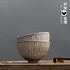 Tigelas retro cerâmica áspera tigela de arroz simplicidade utensílios de mesa japoneses sopa doméstica