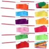 Anéis de ginástica 12pcs 2 metros fita de ginástica de arte rítmica com vara crianças dançando streamers riband haste para ginástica gota 230825