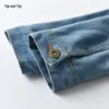 Jaquetas Top e Top Primavera Outono Crianças Jaqueta Casual Meninas Rasgadas Buracos Jeans Casacos Meninos Meninas Denim Outerwear Traje 12M6Y 230825