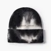 Beanie/Skull Caps Tie Dye Color Knit Hat Beanie Hat Winter Warm Trendy Soft Stretch Beanie Acrylic Skully Cap Outdoor Keep Warm Fashion L0825