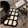 Carpet Retro Chessboard Plaid Bath Mats Fluffy Grids Soft Floral Bathroom Bedside Home Decor Anti Slip Floor 230826