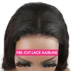 ボディーウェーブボブのかつら人間の髪のウィッグ黒人女性のための4x4 glueless lace front wigs preucked短波ボブ