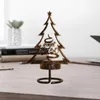 Castiçais decorativos castiçal impressionante árvore de natal elegante arte de ferro decorações de mesa com base estável