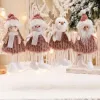 ديكورات عيد الميلاد الجديدة الإبداعية سانتا كلوز ثلج دمية دمية عيد الميلاد الشجرة معلقة زخرفة مصغرة دمية