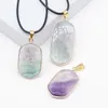 Rainbow Fluorite Pendants for DIY Making Jewelry Necklace Earrings Healing Crystal Negative Energy Meditation Yoga Charms