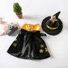 Hondenkleding Ademend Pet Cape Verstelbare Halloween-kostuumset voor honden Katten Tovenaarshoed Mantelaccessoires