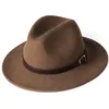 Ampla borda chapéus balde furtalk 100 austrália lã fedora chapéu mulheres homens senhoras fedoras jazz feltro vintage panamá inverno boné 230825