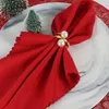 Table Cloth 12pcs Fake Pearl Napkin Ring Dining Holder Spring Metal Buckle