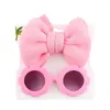 Hair Accessories Baby Sunglasses Headband Set Fashion Big Bow Princess Head Band For Girls Kids Beach Travel Outfit