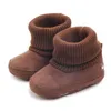 Första vandrare Baby Boots för nyfödda Keep Warm Winter Snow Boots stickade Baby Boys Girls Spädbarn Toddler Anti-Slip First Walker L0826
