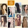 Human Hair Bulks qp hair goddess dreadlocks locs crochet hair synthetic hair pre stretched braiding hair de Dread locks double ends 230826