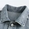 Männer Jacken PFNW American High Street Gestickte Rohkante Waschen Denim Jacke Frühling Herbst Streetwear Hip hop Lose Mäntel 12G2339 230826