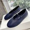 Raden Mary Jane Single Shoes Women's Summer Shallow Mouth Ballet Dance Shoes Flat Leather Mormor Shoes