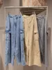 Jeans pour femmes Automne Pantalon en denim à jambes larges Japon High Wasit Cargo Vintage Moda Pantalons droits Mujer Poches décontractées Vêtements 230825
