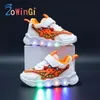 Athletic Outdoor Size 21 30 Baby LED Sneakers Kids Lighting Children Air Mesh Casual Shoes Soft Sole Toddler Cute Glowing Tenis Para Nio 230825