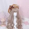 Berets Soft Sweet daisy Bow Hat French Biscuit Beret Wool Painter Side Fold Hairpin Lolita Accessory Cute Female 230825