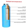 Water Bottles 20oz Stainless Steel Insulated Wide Mouth Water Flask One Second Opened Leakproof for Gym Sport Hiking Camping Fishing 230825