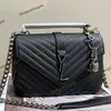 حقيبة مصمم أكياس الكتف حقائب اليد الفاخرة حقائب أزياء الأزياء حقيبة أسود العجل الكلاسيكي