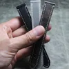 Bandas de reloj Correa de reloj de cuero de vaca de gran tamaño 20 22 mm Hecho a mano Vintage Derma Hombres Pulsera grande Correa de muñeca larga de cuero Correa XL Accesorios