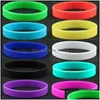 Jelly Glow Casual Outdoor Sport Fitness Sile Armbänder Gummi Elastizität Armband Manschette Armband Basketball Handgelenk Band Drop Liefern Dhwmx