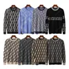 Herr designer tröja ff brev jacquard tjock pullover varm broderi smal stickning stickare jumpers märke bomullsweatshirt