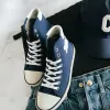 Stivali firmati Stringati Scarpe da donna in tela Arco di trionfo Suola spessa Piattaforma Scarpa casual All Star Colorato Nero e bianco Blu Classico stivale da cowboy a testa tonda