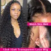 Deep Wave Frontal Wig HD Spets Front Human Hair Wig Brazilian Curly Human Hair Wig Great Remy Hair 4x4/13x4 Spets Front Wig Wig