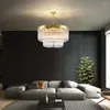 Kroonluchters Gouden Plafondkroonluchter Postmoderne LED Ronde Glazen Luxe Hanglamp Home Decor Verlichting Armatuur Voor Woonkamer Glans