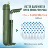 Outdoor Gadgets Pressure Pump Water Filter for Survival or Emergency Supply professional Purification Purifier Camping Hiking 230826