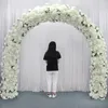 Decorative Flowers Wreaths Customize White Rose Hydrangea Artificial Floral Wedding Backdrop Arch Flower Row Curtain Decor Party Window Display 230825