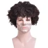合成ウィッグメンズマンズデイリーウィッグミックスオスの巻き毛自然コスプレ髪の耐熱性通気性x0826