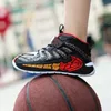 Athletic Outdoor NSOH Fashion Kids Basketball Soft Shoes Waterproof Leather Boys Girls Sneakers Magic Buckle Nonslip Children Running 230825