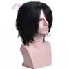 Perruques synthétiques Synthétique Court Hommes Perruque Naturel Noir Cheveux Raides Perruques pour Homme Haute Qualité Nouveau Style De Mode Cosplay Respirant Hommes Cheveux x0826