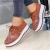 2022 Frauen Blumenkleiderplattform Herbst -Sneaker gedruckt dicker Boden lässiger Damenschuhe Zapatillas Mujer Plus Size 43 T230826 273