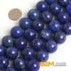 Armreif, rund, blau, Lapislazuli-Perlen, natürlicher Lapislazuli-Stein, DIY-lose Perlen für Schmuckherstellung, Perlenstrang, 38,1 cm, Großhandel