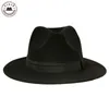 Brede rand hoeden emmer Vintage Unisex wol Jazz grote vilt Cloche Cowboy Panama Fedora hoed voor vrouwen MenTrilby Derby Fedoras 230825