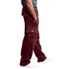 Erkek pantolon erkek fitness koşu pantolonlar çizmek gevşek bel düz renkli cep polar eşofmanları rahat slip taupe 4 1