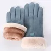 Fingerlose Handschuhe Damen Winterhandschuhe Warmer Touchscreen Schwarze Pelzhandschuhe Vollfinger-Fäustlinge Fahren Winddichte Handschuhe Gants Hivers Femmale Guantes 230826