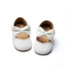 First Walkers KIDSUN Baby Casual Shoes Infant Toddler Bowknot Nonslip Rubber SoftSole Flat PU Walker born Bow Decor Mary Janes 230825
