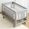 Bed Rails 2Pcs Set Baby Mesh Crib Bumper Liner Breathable Summer Infant Bedding Bumpers born Cot Around Protector 230826