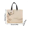 Shopping Bags Non-woven Bag Eco Large Capacity Portable Storage Pouch Flower Bird Print Handbag Reusable Foldable Shoulder