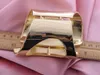 Bangle Egyptian Abstract Large Cutout Golden Tone Cuff Fashion Bracelet