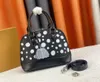 TOP 2023 Fashion designer tote bag luxury womens handbags YK Alma BB shoulder bags Top-quality leather flower letters totes ladies Pumpkin Dot makeup